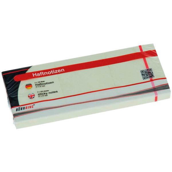 Büroring Haftnotiz FSC, 50 x 40 mm, gelb, 100 Blatt/Block